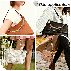 3Pcs 3 Styles Alloy Enamel Flower Cherry Apple Strawberry Charm Alloy Bag Decorative Chains&nbsp;AJEW-CN0006-07
