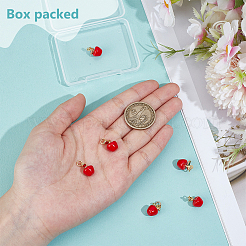 6Pcs Brass Enamel Pendants&nbsp;KK-BC0015-01