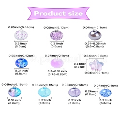 10 Styles Transparent Spray Painting Crackle & Glass Pearl Glass Beads&nbsp;GLAA-YW0003-54
