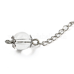 Mixed Gemstone Dowsing Pendulum Big Pendants&nbsp;G-H293-01AS