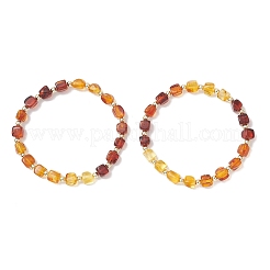 Natural Amber Beads Stretch Bracelets for Women&nbsp;BJEW-JB13255