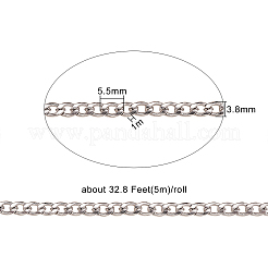 304 Stainless Steel Cuban Link Chains&nbsp;CHS-CJ0001-27P