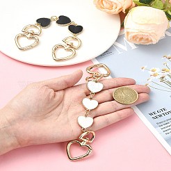 Alloy Enamel Heart Link Bag Chain&nbsp;FIND-YW00003-01