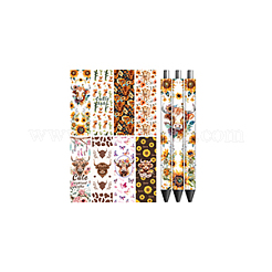 12Pcs Plastic Rub on Transfer Stickers&nbsp;DIY-WH0611-002