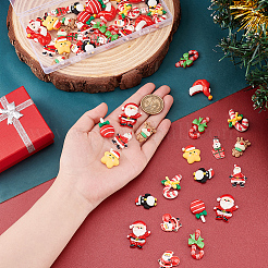 55pcs 11 styles Opaque Christmas Resin Cabochons&nbsp;CRES-GA0001-13