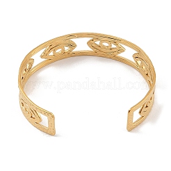 Hollow Wide Version Open Cuff Bangles&nbsp;BJEW-U006-03G-02