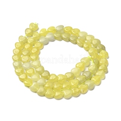 Natural Lemon Jade Beads Strands&nbsp;G-P575-C13-6mm