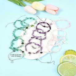 15Pcs 5 Style 3 Colors Natural Mixed Stone Beads Bracelets Sets&nbsp;BJEW-FS00018