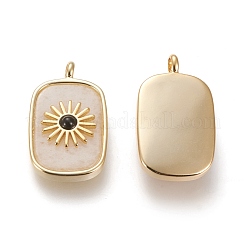 Natural White Jade & Dyed & Heated Black Agate Pendants&nbsp;KK-P184-01A-05G