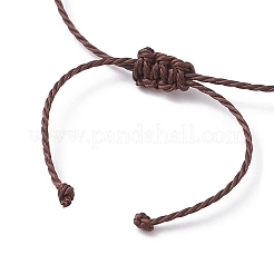 Natural & Synthetic Mixed Stone Rondelle Braided Bead Bracelet&nbsp;BJEW-JB10018