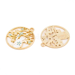 Rack Plating Alloy Enamel Pendants&nbsp;FIND-A040-07A-04G
