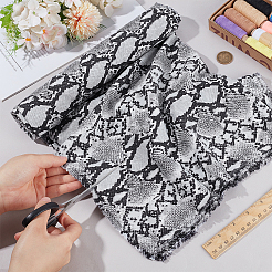 Snakeskin Grain Polyester Fabric&nbsp;DIY-WH0591-339