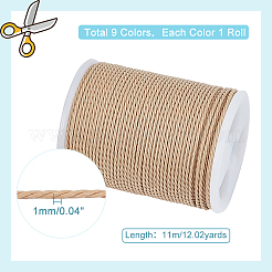 9 Rolls 9 Colors Round Waxed Polyester Cord&nbsp;YC-PH0002-41
