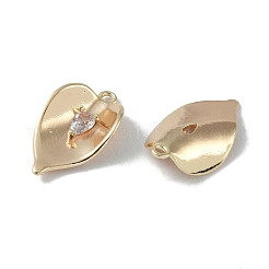 Brass Cubic Zirconia Pendants&nbsp;KK-H482-12G-03