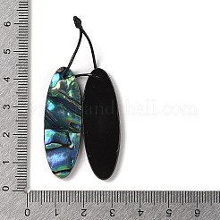 2Pcs Natural Abalone Shell/Paua Shell Pendants&nbsp;SHEL-A005-01G