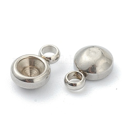 Tarnish Resistant 202 Stainless Steel Pendant Rhinestone Settings&nbsp;STAS-F266-27P
