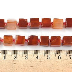Natural Banded Agate(Dyed & Heated) Beads Strands&nbsp;G-D338-A09-02