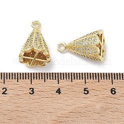 Brass Micro Pave Cubic Zirconia Pendants&nbsp;KK-Z143-03G-01
