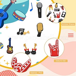 32Pcs 16 Styles Singer Theme PVC Plastic Cabochons&nbsp;FIND-CJ0002-55