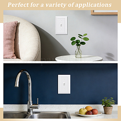 Plastic Receptacle Outlet Wall Plate&nbsp;AJEW-WH0912-10B