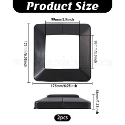 Square Plastic Post Base Cover Plates Decorative&nbsp;FIND-WH0111-876