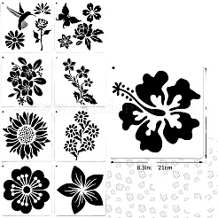 16Pcs PET Plastic Drawing Painting Stencils Templates&nbsp;PW-WG345F0-01