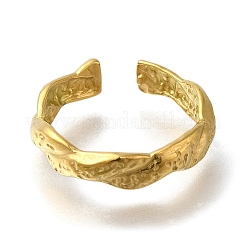 Ion Plating(IP) 304 Stainless Steel Cuff Rings for Women&nbsp;RJEW-U017-24G