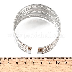 37.5MM 304 Stainless Steel Textured Multi-Strand Wide Cuff Bangles for Women&nbsp;SA-CBAB767-28P