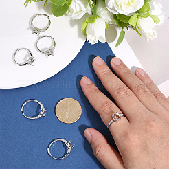 6Pcs Adjustable Alloy Pad Ring Settings&nbsp;KK-ME0003-94