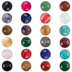 48Pcs 24 Styles Natural & Synthetic Mixed Gemstone Cabochons&nbsp;G-SP0001-40