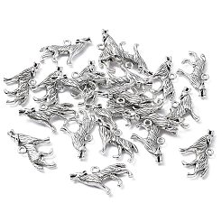 Tibetan Style Alloy Howling Wolf Pendants&nbsp;LF1753Y-NF