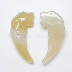 Natural White Agate Big Pendants&nbsp;G-T122-09D