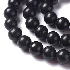 Natural Shungite Beads Strands&nbsp;G-H237-8mm