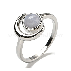 Natural Gemstone Adjustable Rings&nbsp;RJEW-K269-09P