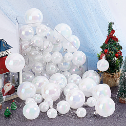 56Pcs 4 Styles PET Christmas Ball Pendant Decorations&nbsp;AJEW-HY0003-09A