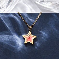 304 Stainless Steel Geometric Pendant Necklaces for Women&nbsp;NJEW-M106-02B-G