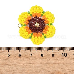 Glass Seed Bead Pendants&nbsp;PALLOY-MZ01390