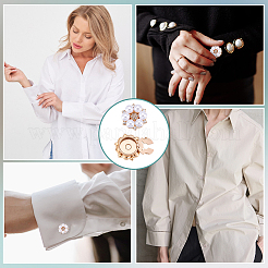 Alloy Rhinestone Cufflinks&nbsp;FIND-WH0111-881