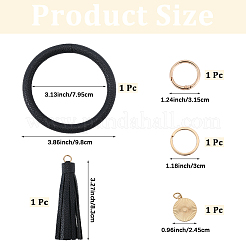 1Pc PU Leather Tassel Wristlet Keychain&nbsp;BJEW-CL0001-30B