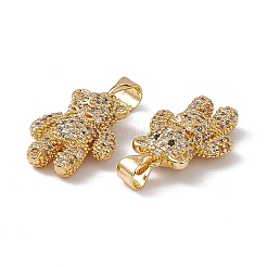 Brass Micro Pave Cubic Zirconia Pendants&nbsp;KK-B061-15G