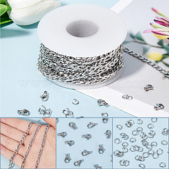 304 Stainless Steel Figaro Chains Chains&nbsp;FIND-SC0012-50B-P