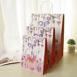 Butterfly Pattern Paper Gift Bags with Handles&nbsp;DIY-I030-03C-03