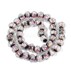 Handmade Foil Glass Lampwork Beads Strands&nbsp;DICH-T023-02E