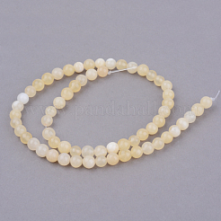 Natural Yellow Jade Beads Strands&nbsp;X-G-Q462-6mm-36