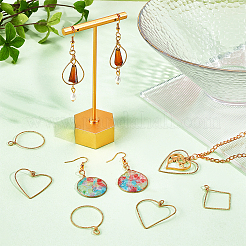 50Pcs 5 Style Copper Open Back Bezel Pendants&nbsp;FIND-NB0002-41