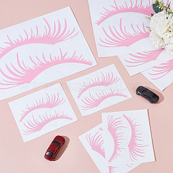8 Pairs 2 Styles Eyelash Shape Waterproof PVC Picture Stickers&nbsp;DIY-HY0003-05A