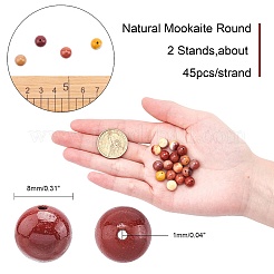 Natural Mookaite Round Beads Strands&nbsp;G-AR0001-60
