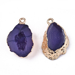 Druzy Geode Resin Pendants&nbsp;RESI-S383-066B