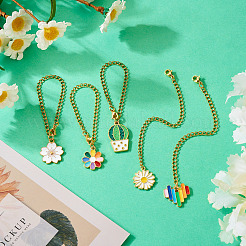 5Pcs 5 Styles Alloy Enamel Wine Glass Charms&nbsp;HJEW-TA0001-15