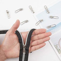 Nylon Closed-end Zipper and Zinc Alloy Zipper Sliders Zipper Head&nbsp;DIY-BC0011-65